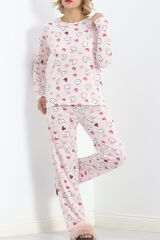 Alt Üst Aynı Rotasyon Pijama Takımı Tozpembe - 788.1287.