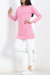 Çizgili Tunik Pembe - 11313.1567.