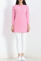 Çizgili Tunik Pembe - 11313.1567.