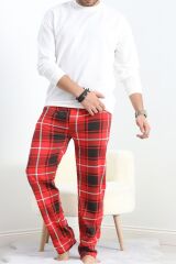 Unisex Pijama Altı Kırmızıbeyaz - 18529.1838.