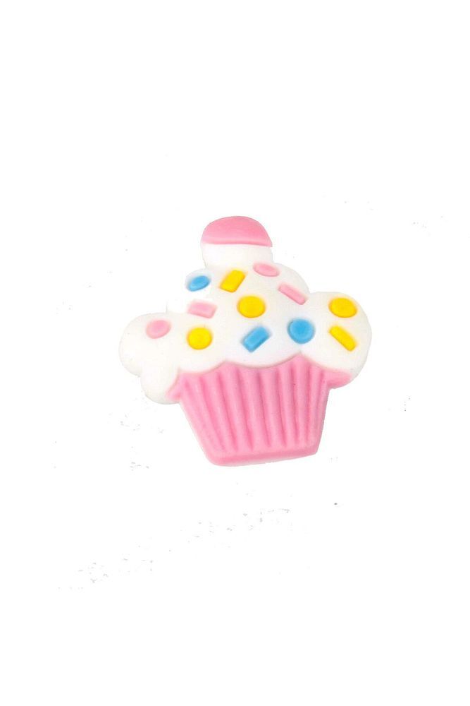 Cupcake Tasarım Silikon Crcs Terlik Süsü-c1