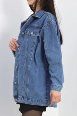 Denim Kot Ceket Mavi - 20817.1778.