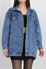 Denim Kot Ceket Mavi - 20817.1778.