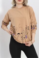 İki İplik Baskılı Tunik Sweat Bisküvi - 40046.555.