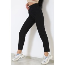 Contalı Mom Jeans Siyah - 2411.392.