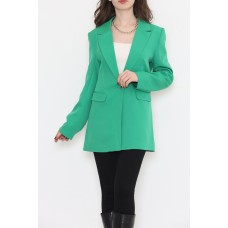 Tek Düğme Blazer Ceket Yeşil - 15527.1791.