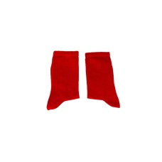 Düz Kırmızı Renk Tasarım Soket Çorap 36-42