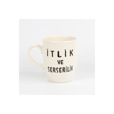 Kt-beyaz Itlik Ve Serserilik Tasarım Seramik Kupa