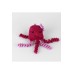 Bordo Pembe Renk Ahtapot Tasarım Amigurumi El Yapımı Anahtarlık