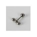 Kt-üç Top Cerrahi Çelik Piercing-0,8 Mm Bar