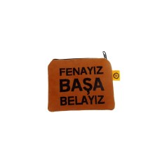 Kt-fenayız Başa Belayız Tasarım Nubuk Bozuk Para Cüzdanı