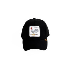 Siyah Renk Horoz Tasarım Unisex Şapka-cap