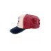 Lacivert Bordo Çapa Tasarım Baskılı Eskitme Yıkabilir Kumaş Unisex Şapka-cap