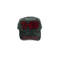 Haki 71409 Tasarım Baskılı Eskitme Yıkabilir Kumaş Unisex Şapka-cap