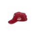 Bordo W Model Baskılı Eskitme Yıkabilir Kumaş Unisex Şapka-cap