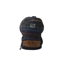 Lacivert Etnik Kilim Desen Tasarım Unisex Sırt Çantası-4025